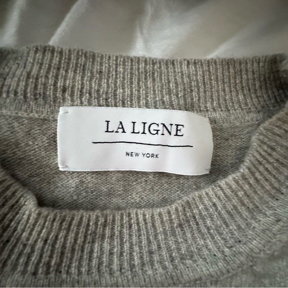 La Ligne lean lines cashmere sweater size small rainbow stripe - Picture 2 of 4